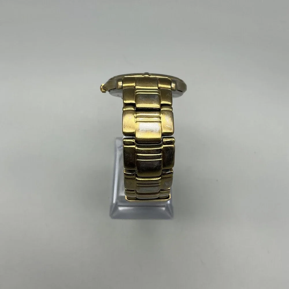 Citizen Eco-Drive Solar-Tech WR 100 Mens Watch 36mm Gold Tone Date 7.25
